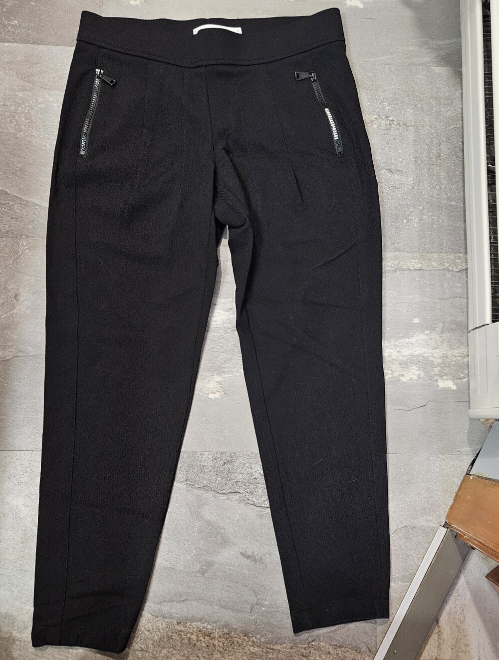 Raffaello Rossi "Kandra" Black Jersey Pants. Pull On.  26" Inseam. Size 10 US.
